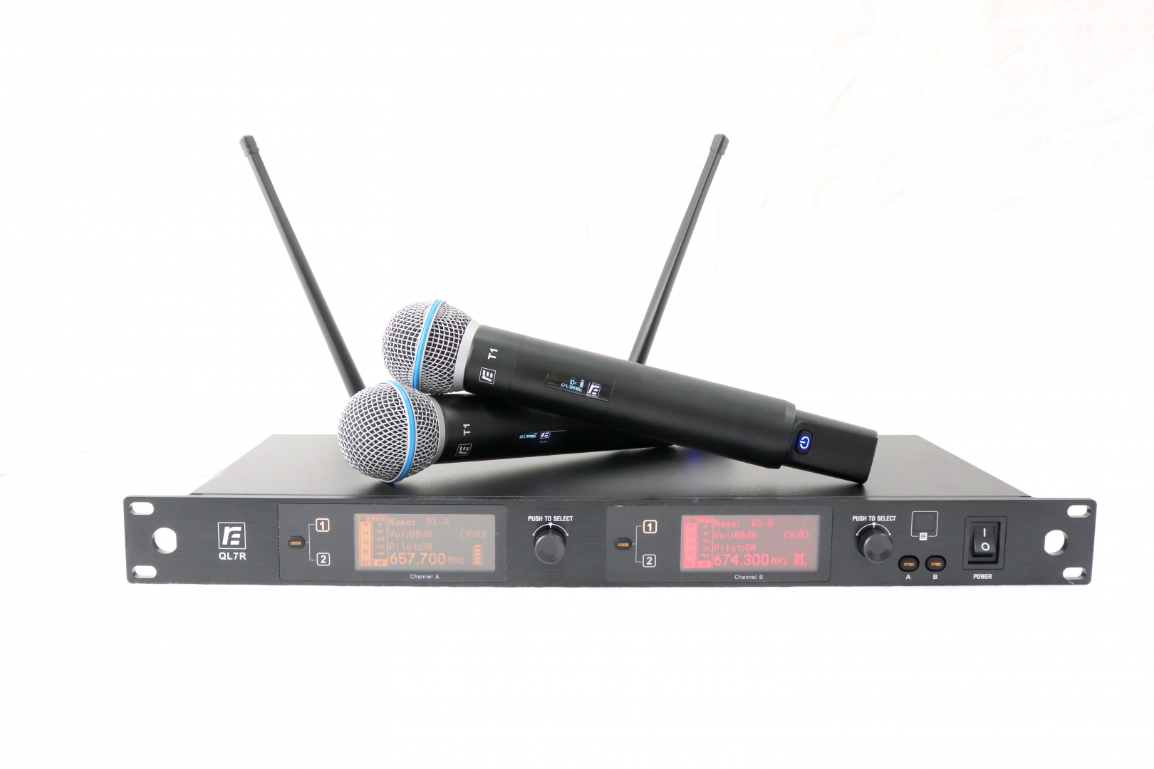 RFIntell QL7R/T1-A 651,800-683,400 МГц 2-канальная радиосистема с 2-мя ручными микрофонами в Канаше