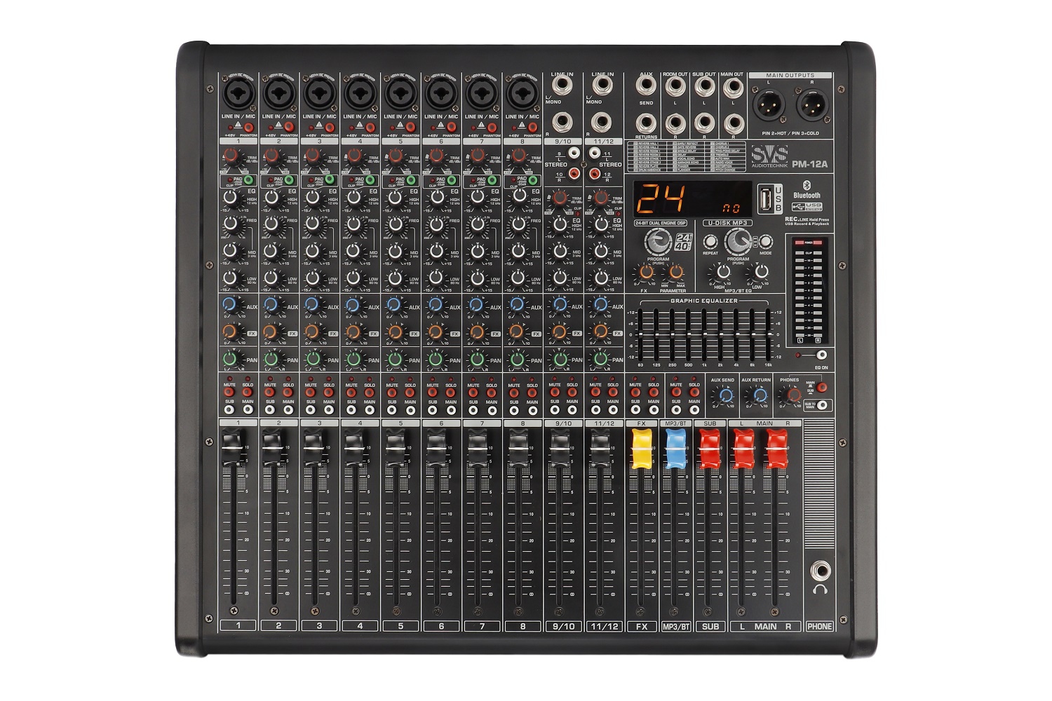SVS Audiotechnik mixers PM-12A Активный аналоговый микшерный пульт, 12-канальный в Канаше